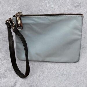Steve Madden Light Blue Wristlet Clutch Purse with Strap – Zip Closure